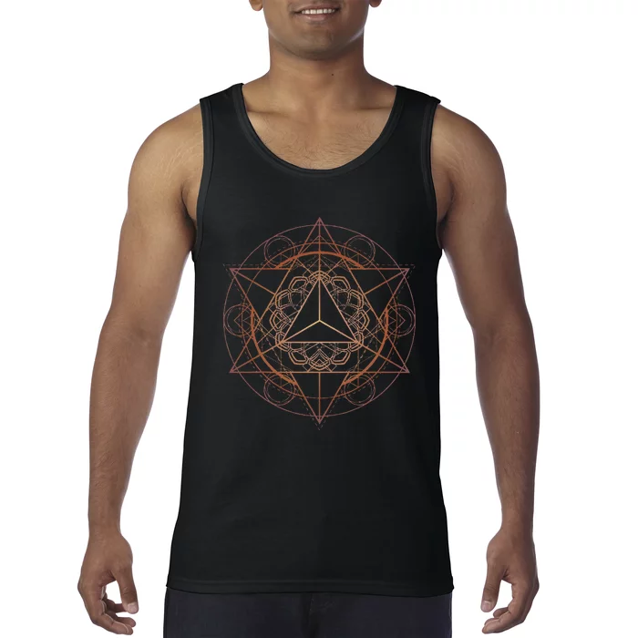 Sacred Geometry Star Tetrahedron Merkaba Tank Top