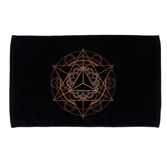 Sacred Geometry Star Tetrahedron Merkaba Microfiber Hand Towel