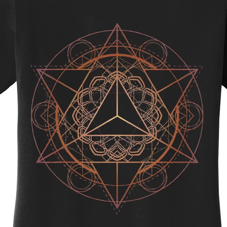 Sacred Geometry Star Tetrahedron Merkaba Women's T-Shirt