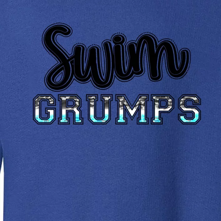 Swim Grumps Swimming Diving Camo Western Fathers Day Gift Toddler Sweatshirt