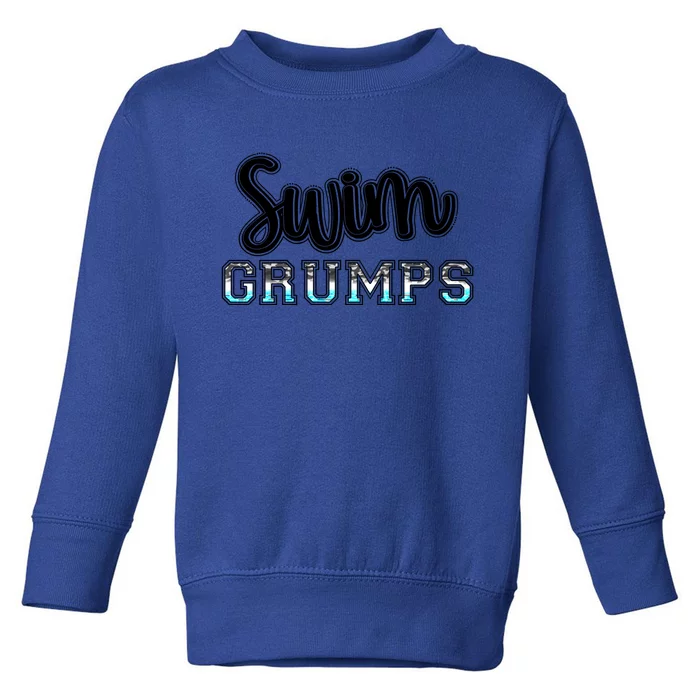 Swim Grumps Swimming Diving Camo Western Fathers Day Gift Toddler Sweatshirt