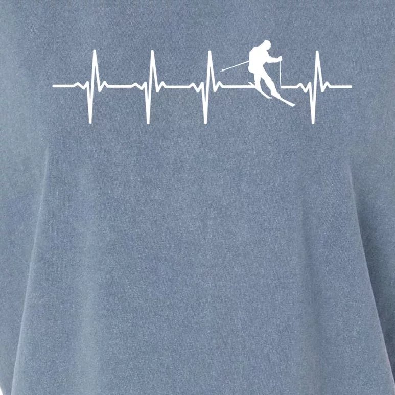 Skiing Gift Ski Heartbeat Gift For Skiers Cool Gift Garment-Dyed Women's Muscle Tee