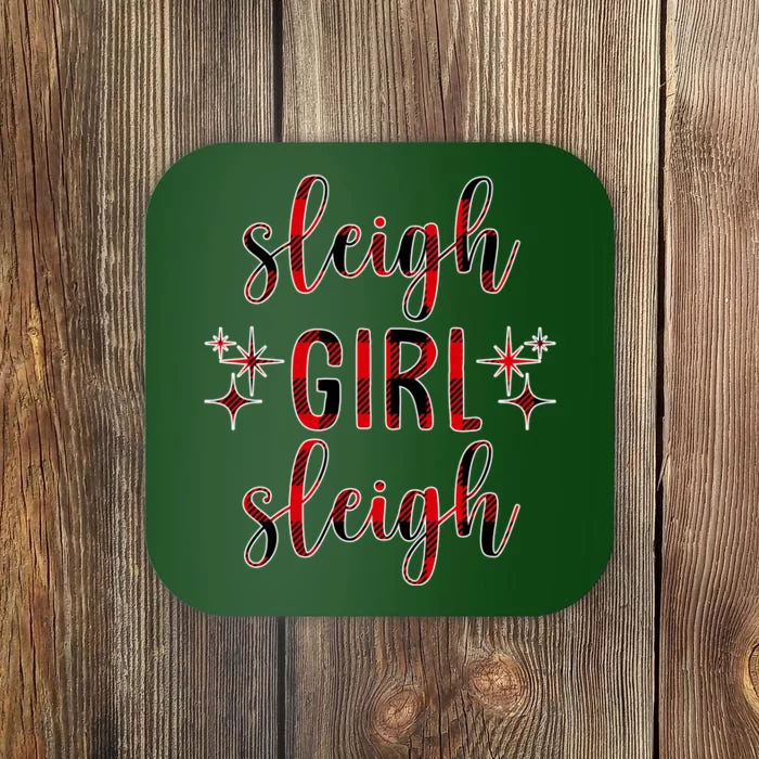 Sleigh Girl Sleigh Christmas Funny Gift Coaster