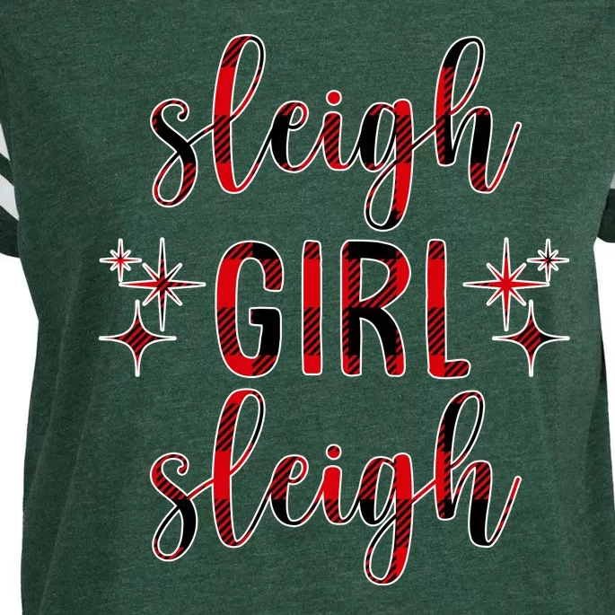 Sleigh Girl Sleigh Christmas Funny Gift Enza Ladies Jersey Football T-Shirt