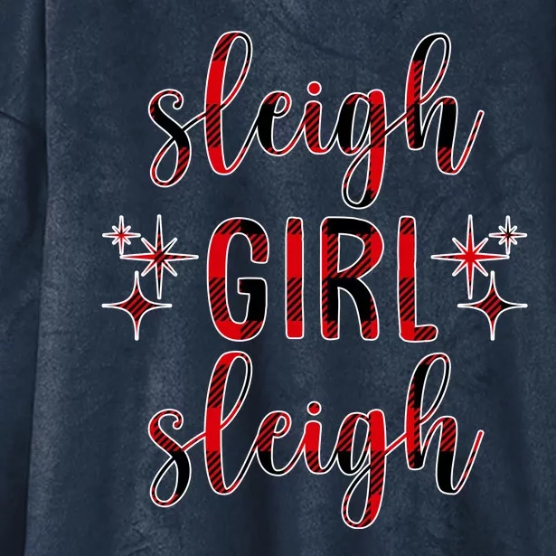 Sleigh Girl Sleigh Christmas Funny Gift Hooded Wearable Blanket