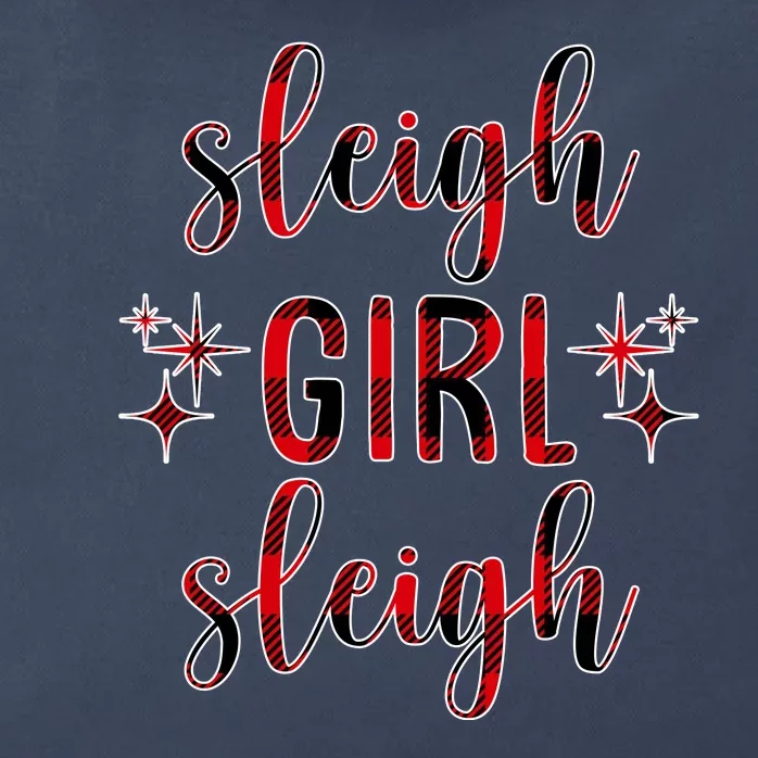 Sleigh Girl Sleigh Christmas Funny Gift Zip Tote Bag