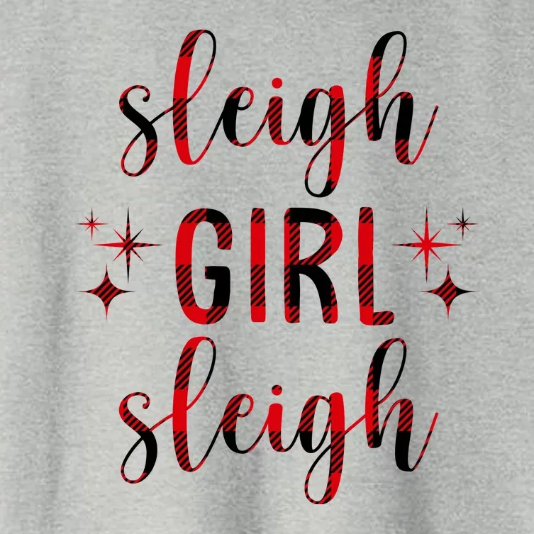 Sleigh Girl Sleigh Christmas Funny Gift Women's Crop Top Tee