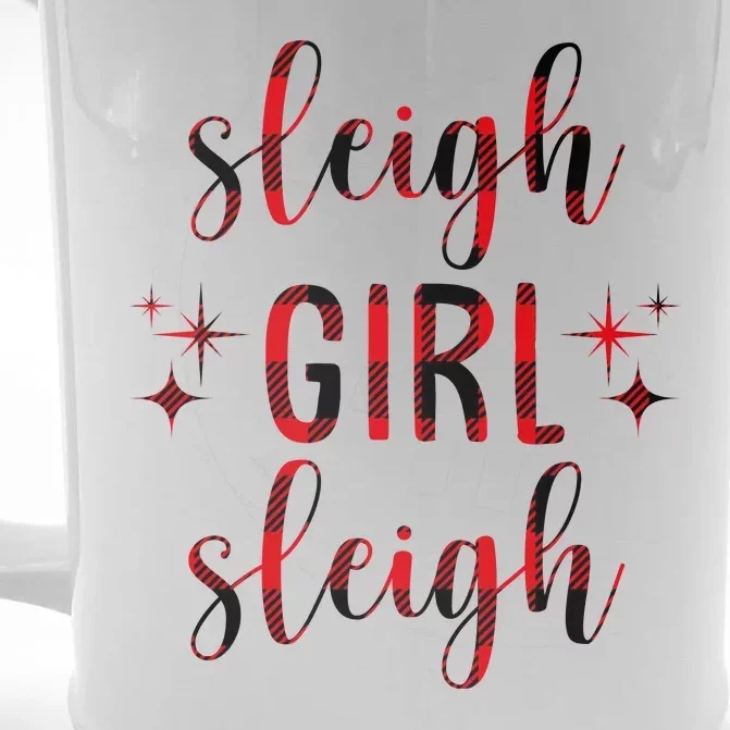 Sleigh Girl Sleigh Christmas Funny Gift Front & Back Beer Stein