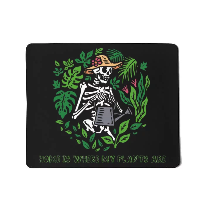 Skeleton Gardening Mousepad