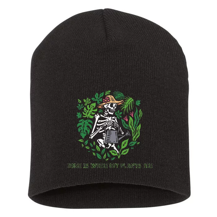 Skeleton Gardening Short Acrylic Beanie