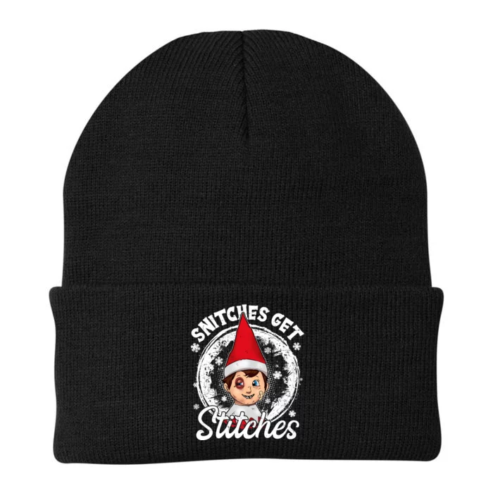 Snitches Get Stitches The Elf Xmas Funny Christmas Knit Cap Winter Beanie