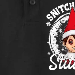 Snitches Get Stitches The Elf Xmas Funny Christmas Dry Zone Grid Performance Polo