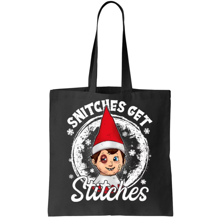 Snitches Get Stitches The Elf Xmas Funny Christmas Tote Bag