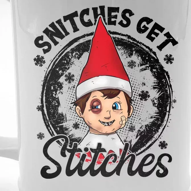 Snitches Get Stitches The Elf Xmas Funny Christmas Front & Back Beer Stein