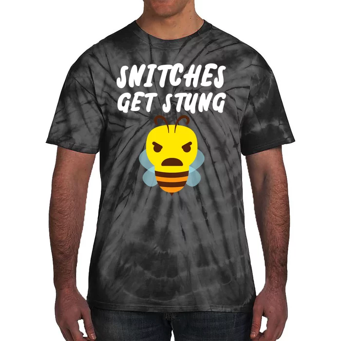 Snitches Get Stung Funny Bee Tie-Dye T-Shirt