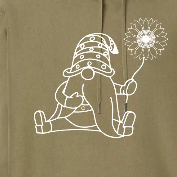 Sunflower Gnome Summer Themed Graphic Premium Hoodie