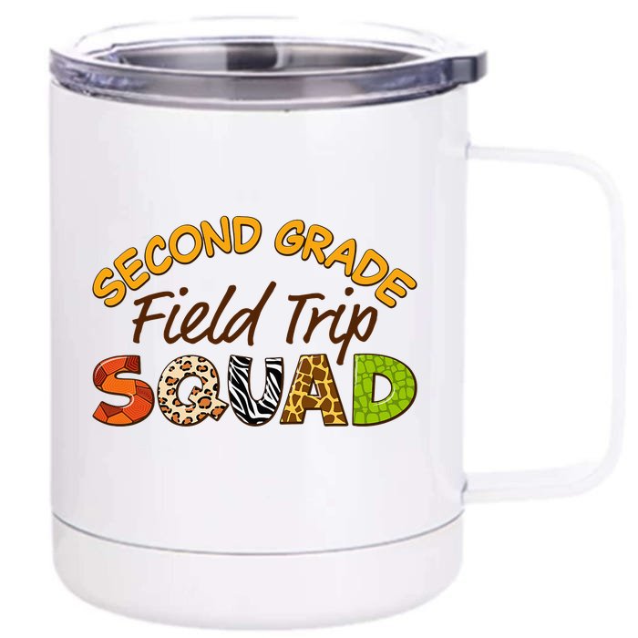 Second Grade Students School Zoo Field Trip Squad Matching Front & Back 12oz Stainless Steel Tumbler Cup