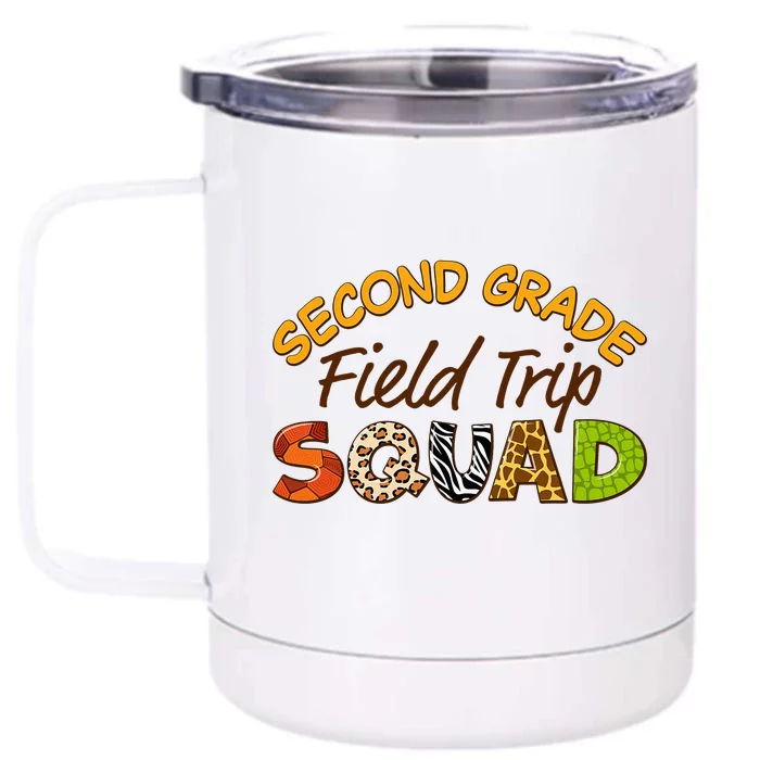 Second Grade Students School Zoo Field Trip Squad Matching Front & Back 12oz Stainless Steel Tumbler Cup