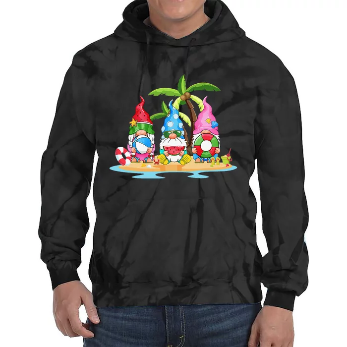 Sunflower Gnome Shows Heart & Love For Gardener And Summer Tie Dye Hoodie