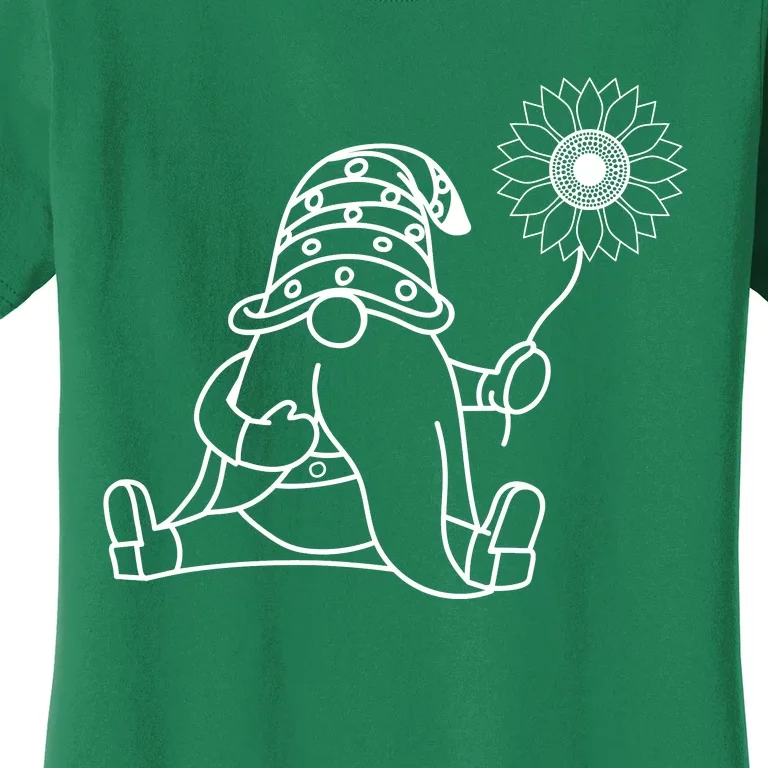 Sunflower Gnome Summer Fun Illustration Women's T-Shirt