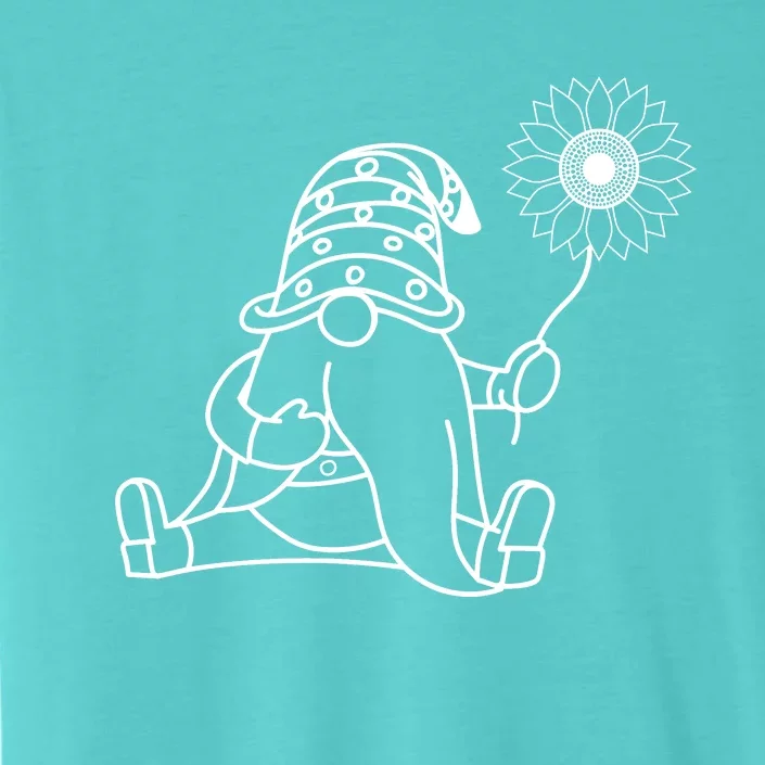 Sunflower Gnome Summer Fun Illustration ChromaSoft Performance T-Shirt