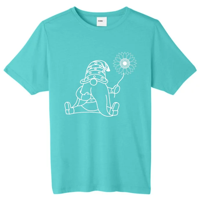 Sunflower Gnome Summer Fun Illustration ChromaSoft Performance T-Shirt