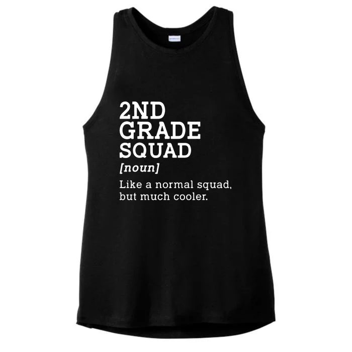 Second Grade Squad Student Teacher Back To School Gift Ladies Tri-Blend Wicking Tank