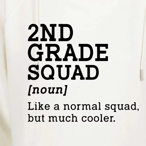 Second Grade Squad Student Teacher Back To School Gift Womens Funnel Neck Pullover Hood