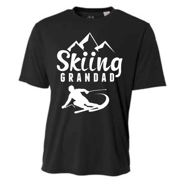 Skiing Grandad Skier Ski Grandpa Gift Cooling Performance Crew T-Shirt