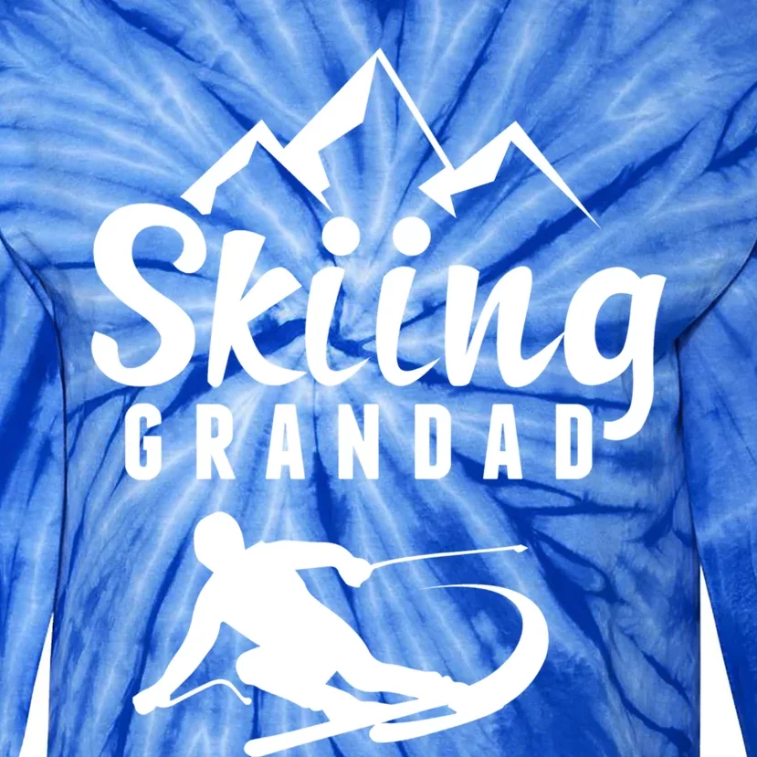 Skiing Grandad Skier Ski Grandpa Gift Tie-Dye Long Sleeve Shirt