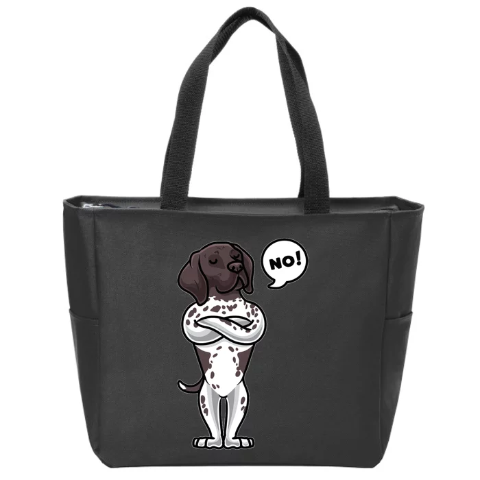 Stubborn German Shorthaired Pointer Dog Zip Tote Bag