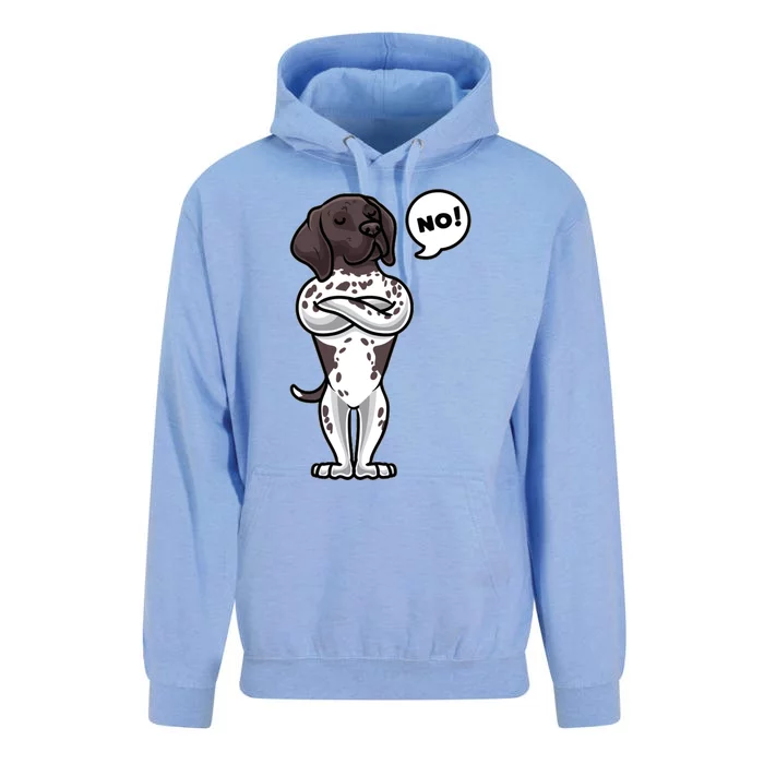 Stubborn German Shorthaired Pointer Dog Unisex Surf Hoodie