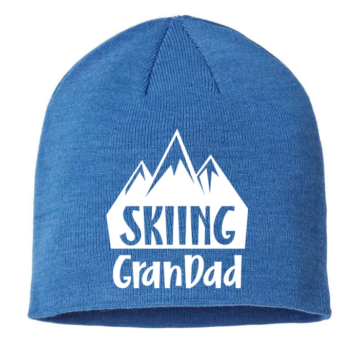 Skiing Grandad Skier Ski Grandpa Gift 8 1/2in Sustainable Knit Beanie