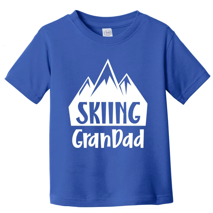 Skiing Grandad Skier Ski Grandpa Gift Toddler T-Shirt