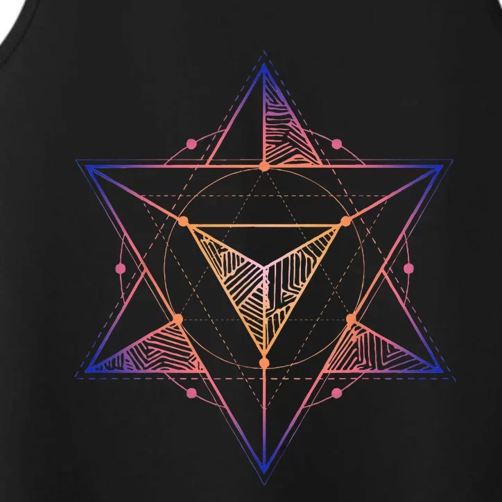 Sacred Geometry Star Tetrahedron Merkaba Performance Tank