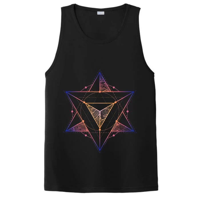 Sacred Geometry Star Tetrahedron Merkaba Performance Tank