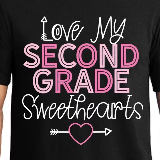 Second Grade Teacher Valentines Day Cool Gift Love Sweethearts Cute Gift Pajama Set