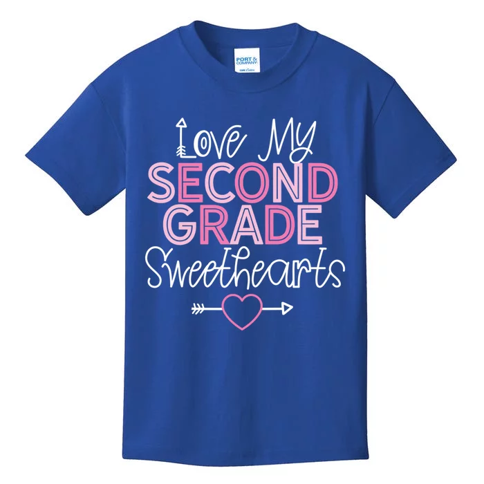 Second Grade Teacher Valentines Day Cool Gift Love Sweethearts Cute Gift Kids T-Shirt