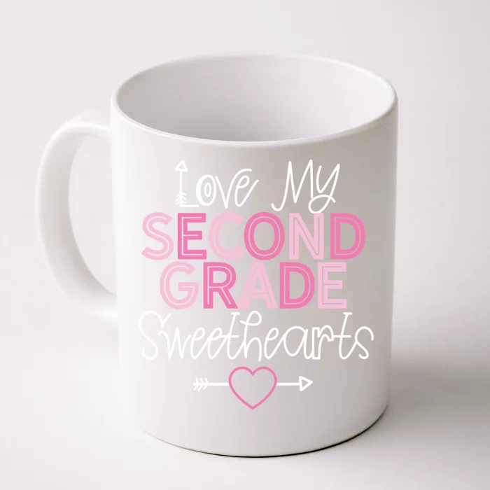 Second Grade Teacher Valentines Day Cool Gift Love Sweethearts Cute Gift Front & Back Coffee Mug