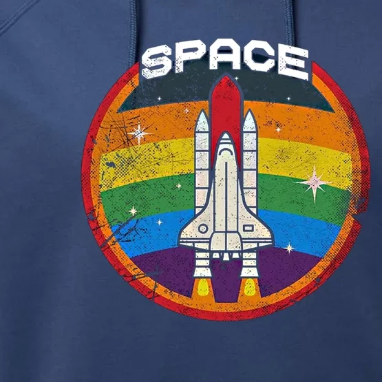 Space Graphic The Astronaut Gift Performance Fleece Hoodie