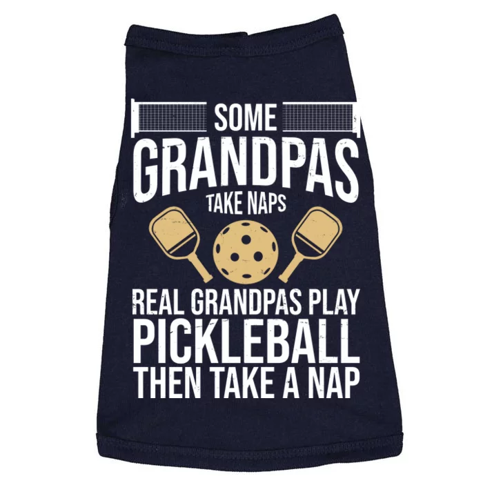 Some Grandpas Take Naps Real Grandpas Play Pickleball Funny Doggie Tank