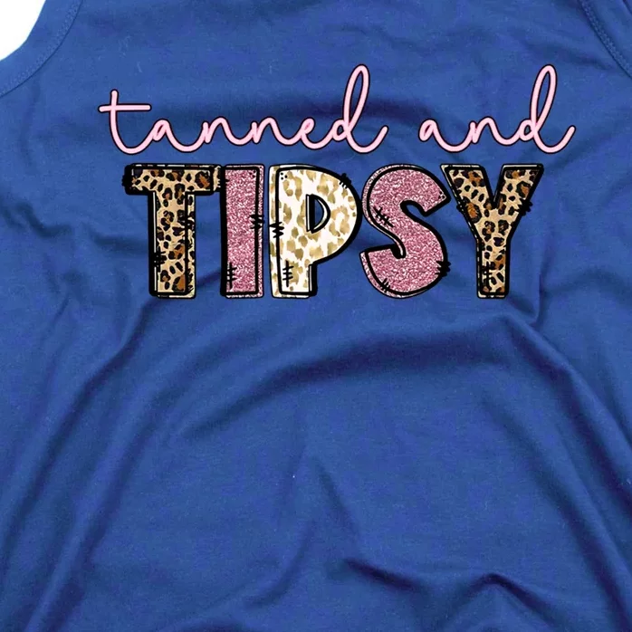 Summer Gift Tanned And Tipsy Gift Cute Summer Funny Gift Tank Top