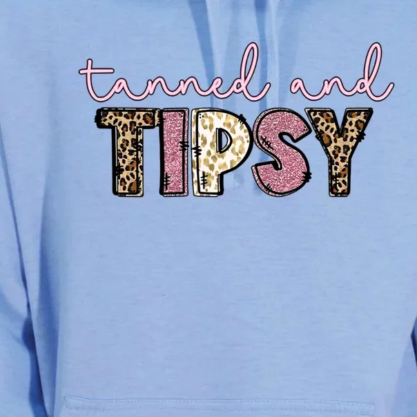 Summer Gift Tanned And Tipsy Gift Cute Summer Funny Gift Unisex Surf Hoodie