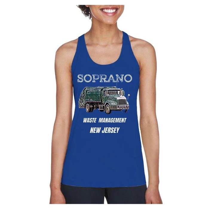 Soprano Garbage Truck Waste Management Women's Racerback Tank