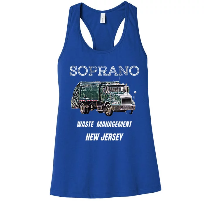 Soprano Garbage Truck Waste Management Women's Racerback Tank