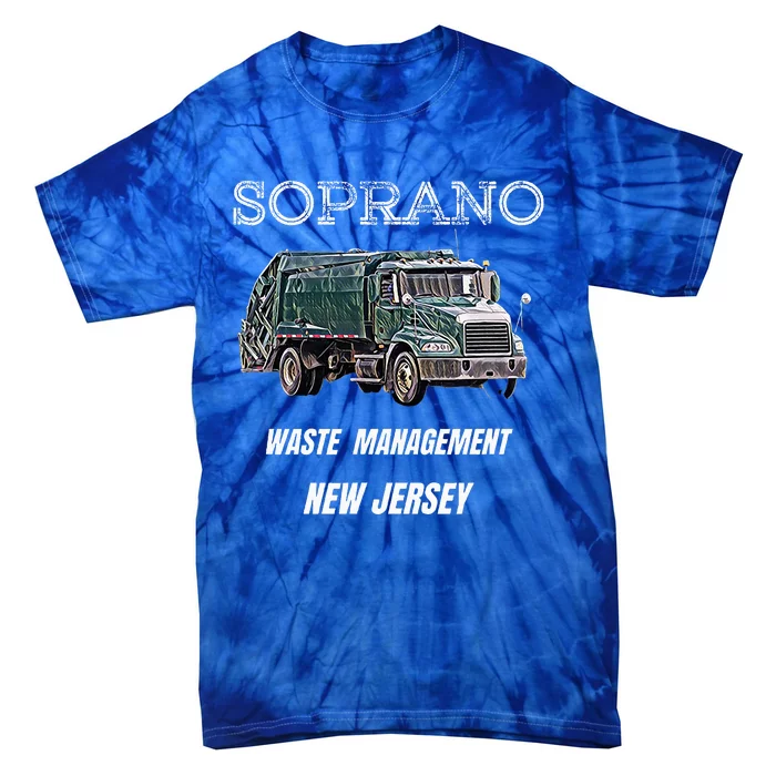 Soprano Garbage Truck Waste Management Tie-Dye T-Shirt