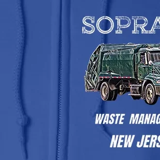 Soprano Garbage Truck Waste Management Full Zip Hoodie