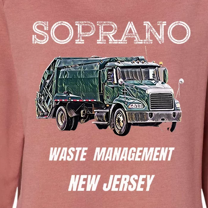 Soprano Garbage Truck Waste Management Womens California Wash Sweatshirt