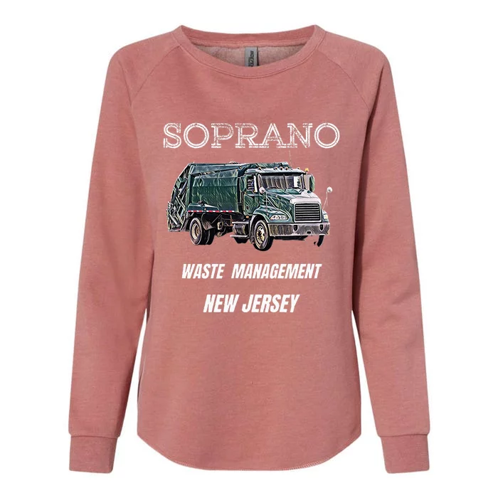 Soprano Garbage Truck Waste Management Womens California Wash Sweatshirt