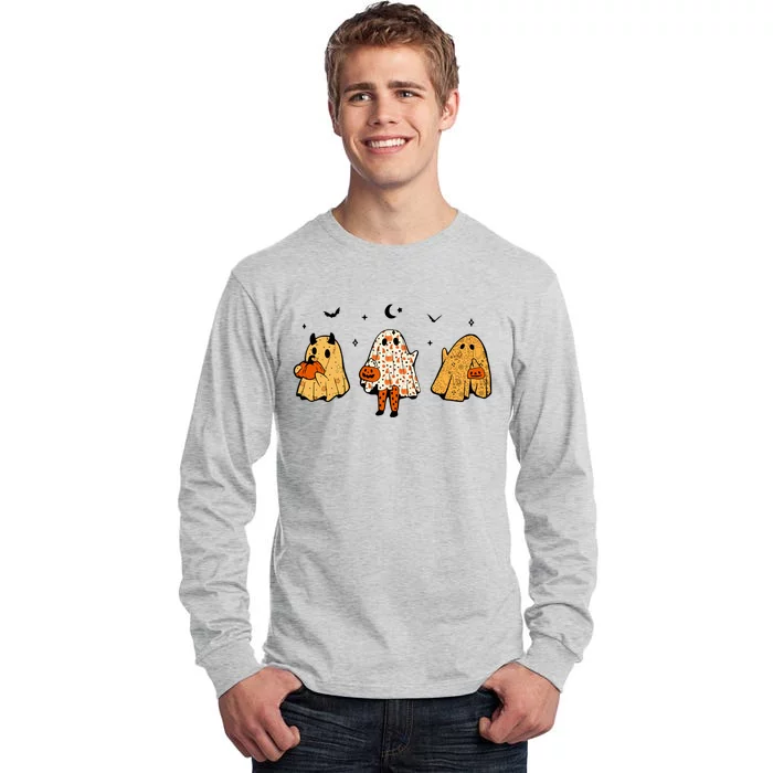 Spooky Ghosts Treat Or Treating Ghost Boo Spooky Squad Gift Tall Long Sleeve T-Shirt